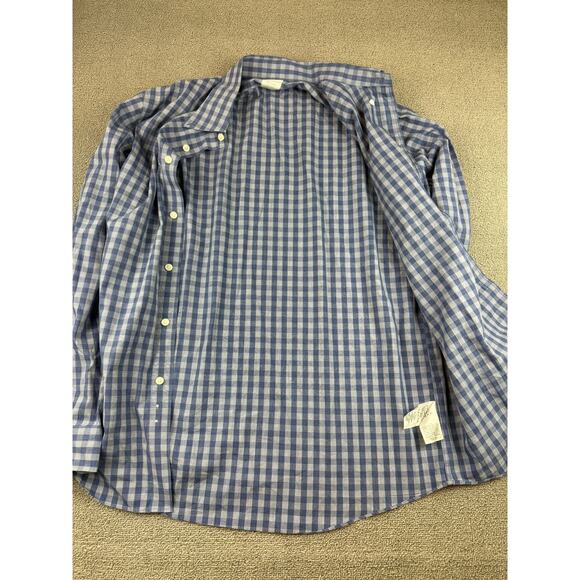 Brooks‎ Brothers Regent Button Down Shirt Men's Large Blue Plaid Colorful Preppy - Picture 2 of 11